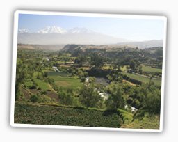 Blick auf Arequipa und Vulkane